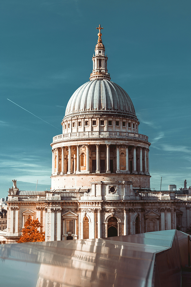 Architectural landmark representing trust and stability
